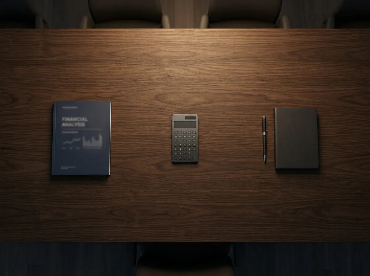 Financial documents and calculator on a conference table representing how to value a small business for sale with legal guidance from Hristopoulos Law in Denver, Colorado.